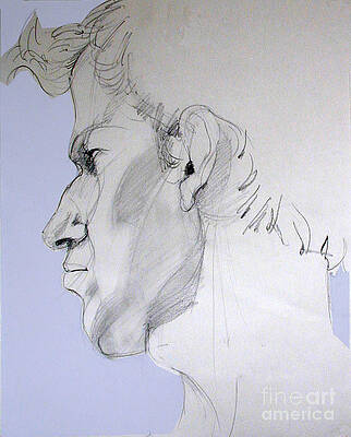 Graphite Portrait Sketch of a Young Man in Profile by Greta Corens Graphite Portrait Sketch of a Young Man in Profile by Greta Corens