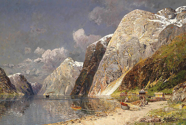 Great Fjord landscape Print by Karl Kaufmann