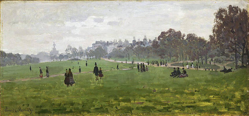 Green Park in London Print by Claude Monet