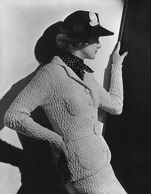 Wall Art - Photograph - Gretchen Uppercue Wearing A Suit And Hat by Lusha Nelson