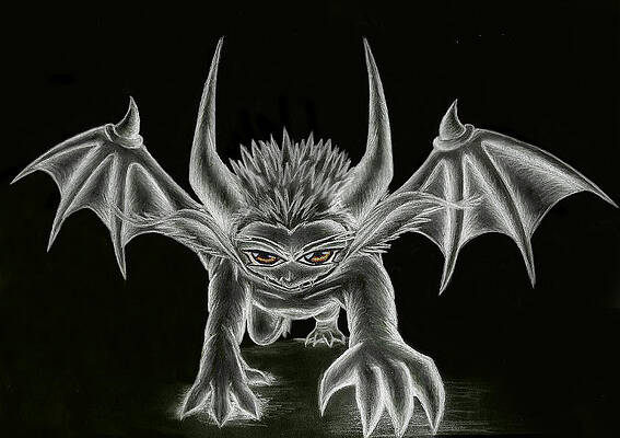 Wall Art - Painting - Grevil Statue by Shawn Dall