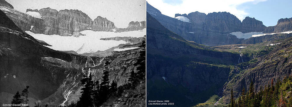 Wall Art - Photograph - Grinnell Glacier, Glacier Np, 19002008 by Science Source