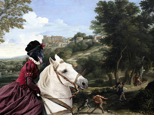 Wall Art - Painting - Groenendael - Belgian Sheepdog Art Canvas Print by Sandra Sij