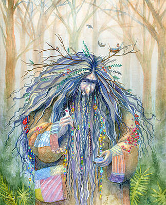 Wall Art - Painting - Grumpy Troll by Sara Burrier