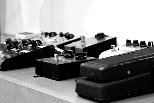 Guitar pedals by Megan  Schmidt