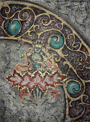  Painting - Guru in Lotus by Silk Alchemy