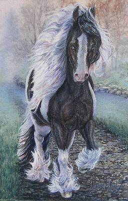 Foggy Morning Stroll Gypsy Horse by Denise Horne-Kaplan Foggy Morning Stroll Gypsy Horse by Denise Horne-Kaplan