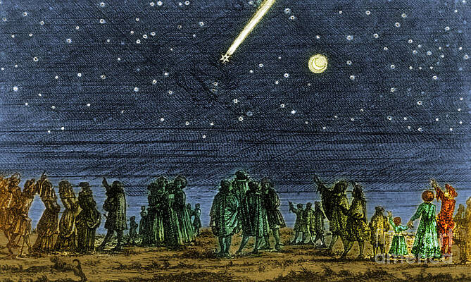 Wall Art - Photograph - Halleys Comet 1682 by Science Source