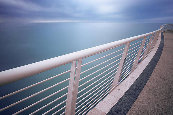Wall Art - Photograph - Handrail Above Sea by Damiano Serra