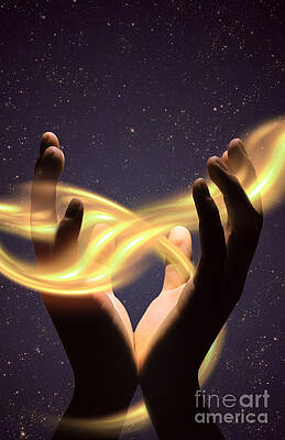 Wall Art - Photograph - Hands And Light by Mike Agliolo