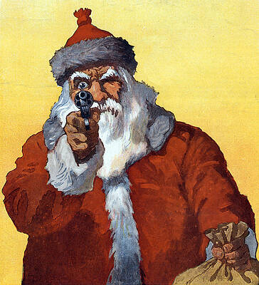 Wall Art - Photograph - Hands Up Puck Christmas, 1912 by Science Source