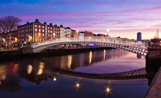 Hapenny Bridge at Dawn - Dublin by Barry O Carroll Hapenny Bridge at Dawn - Dublin by Barry O Carroll