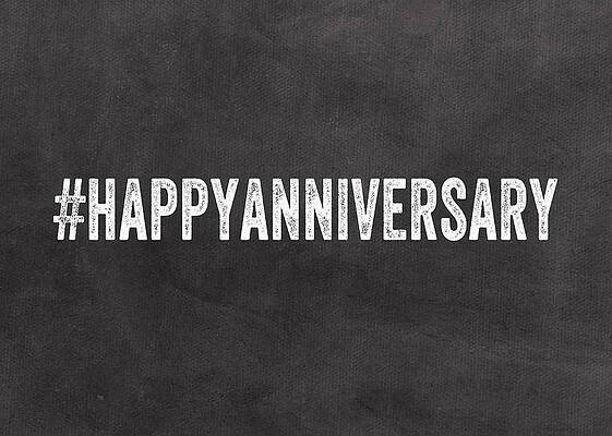 Wall Art - Mixed Media - Happy Anniversary- Greeting Card by Linda Woods