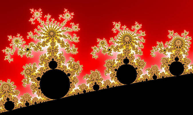 Wall Art - Digital Art - Happy mandelbrots enjoying fractal firework by Matthias Hauser
