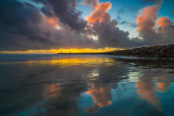 Wall Art - Photograph - Harbor Jetty Reflections by Larry Marshall