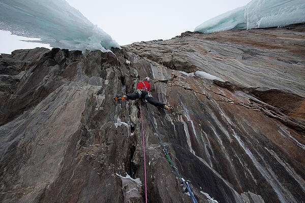 Wall Art - Photograph - Hard Mixed Climbing In The Chamonix by Jonathan Griffith