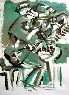 Wall Art - Painting - Hats and Beards- process one by Martel Chapman