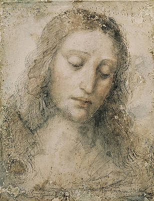Wall Art - Photograph - Head Of Christ The Redeemer. 16th C by Everett