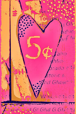 Wall Art - Photograph - Heart Five Cents by Carol Leigh