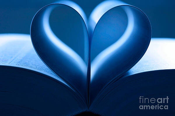 Wall Art - Photograph - Heart-shaped Pages, Book by Jens C. Schmitz