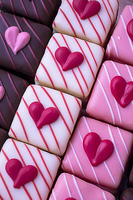 Wall Art - Photograph - Hearts on candy by Garry Gay