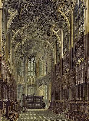 Wall Art - Drawing - Henry The Seventh Chapel, Plate 8 by Frederick Mackenzie