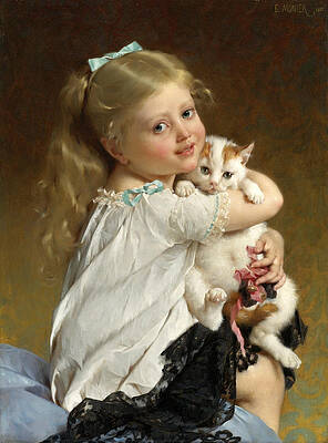 Her best Friend Print by Emile Munier