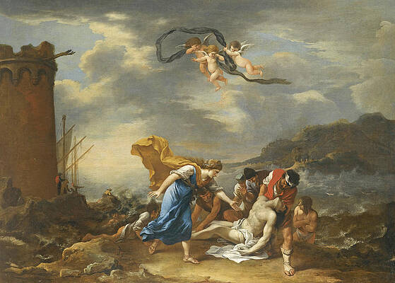 Hero and Leander Print by Salvator Rosa