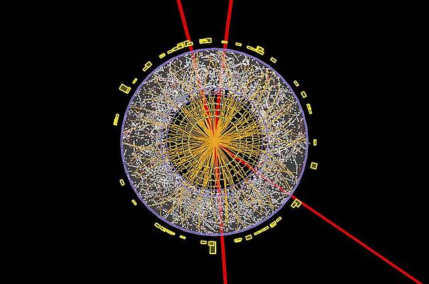 Wall Art - Photograph - Higgs boson event, ATLAS detector by Science Photo Library