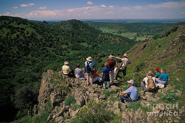 Wall Art - Photograph - Hikers In The Sutter Buttes Mountains by Ron Sanford