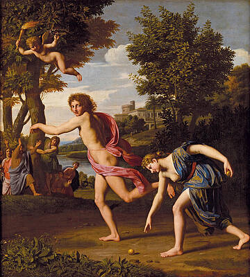 Hippomenes And Atalanta Print by Nicolas Colombel
