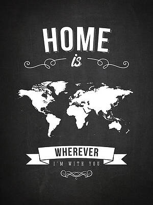 Wall Art - Drawing - Home - Dark by Aged Pixel