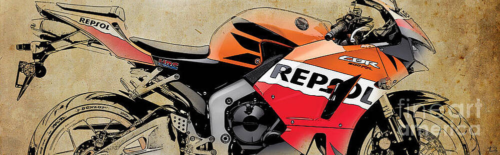 Repsol Honda, Red Bull, Motorcycle Racer T-Shirt by Thomas Pollart