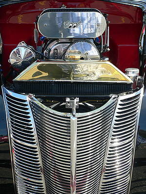 Hot Rod Polished Steel Engine and Grill by Jeff Lowe Hot Rod Polished Steel Engine and Grill by Jeff Lowe