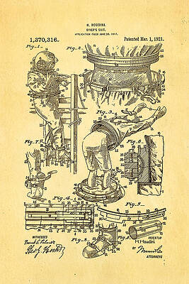 Wall Art - Photograph - Houdini Diving Suit Patent Art 1921 by Ian Monk