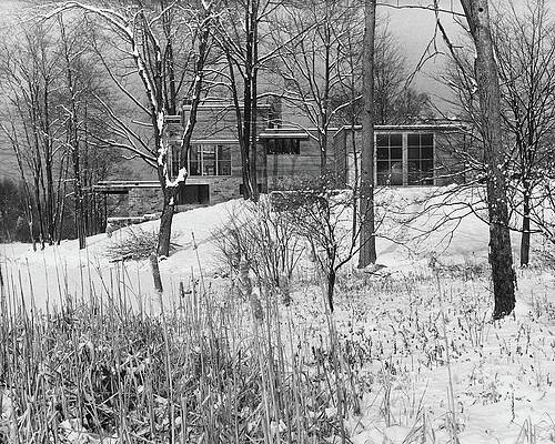 Wall Art - Photograph - Edward Steichen's Connecticut Home In Snow by Edward Steichen