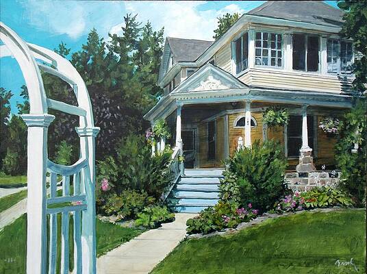 Wall Art - Painting - House On The Corner by William Brody