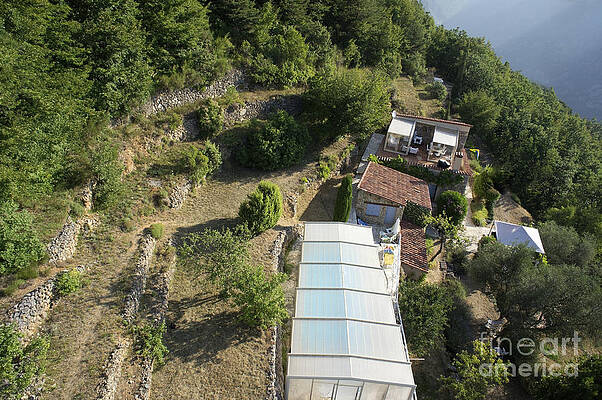 Wall Art - Photograph - House with a covered pool in mountains by Sami Sarkis Photography