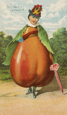 Wall Art - Drawing - How do I a pear by Aged Pixel