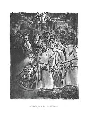 Wall Art - Drawing - How Do You Make A Wassail Bowl? by Wallace Morgan