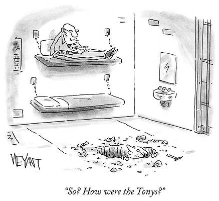 Wall Art - Drawing - How Were The Tonys by Christopher Weyant