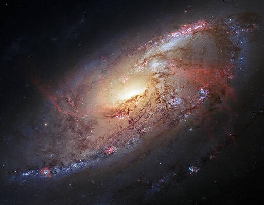 Wall Art - Photograph - Hubble view of M 106 by Adam Romanowicz
