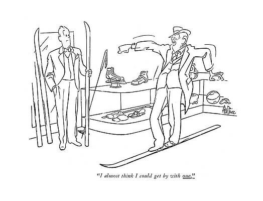 Wall Art - Drawing - I Almost Think I Could Get By With One by George Price