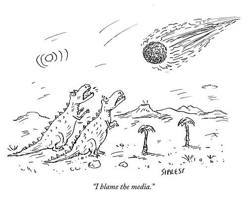 Wall Art - Drawing - I Blame The Media by David Sipress