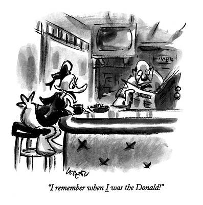 Wall Art - Drawing - I Remember When I Was The Donald! by Lee Lorenz