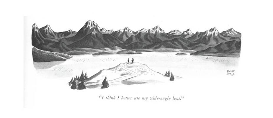 Wall Art - Drawing - I Think I Better Use My Wide-angle Lens by Robert J. Day