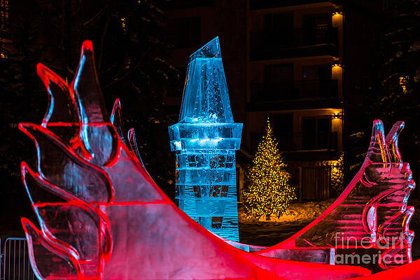 Wall Art - Photograph - Ice Tower and Xmas Tree by Franz Zarda