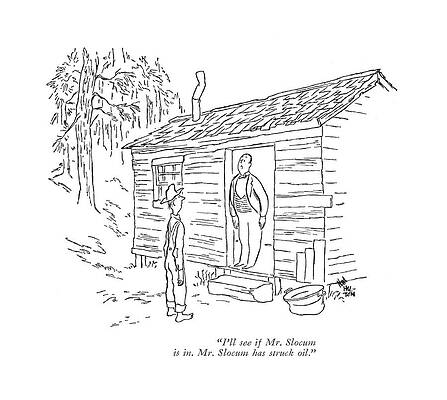 Wall Art - Drawing - I'll See If Mr. Slocum Is In. Mr. Slocum by Ned Hilton