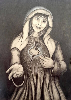 Wall Art - Drawing - Immaculate Heart by Lauren Espinoza