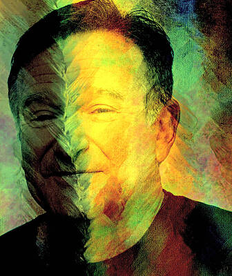 Wall Art - Painting - In Memory Of Robin Williams by Ally  White